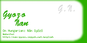 gyozo nan business card
